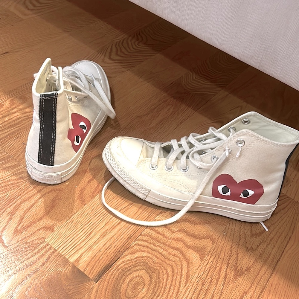Como de Garson x converse high tops off white/cream